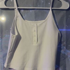 SHEIN Cream Ribbed Camisole